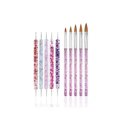 Front. Beauty Hub Ecommerce - 10 Pieces Nail Dotting Tools Set - Multicolor.