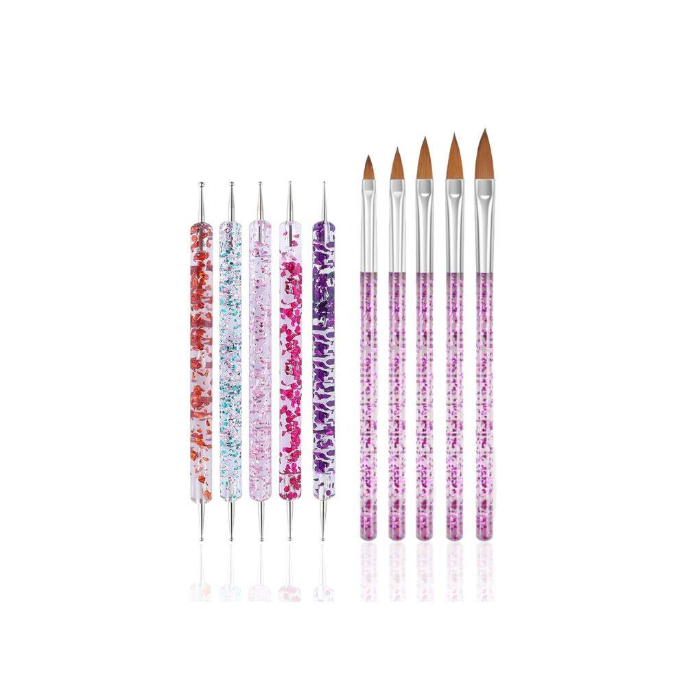 Front. Beauty Hub Ecommerce - 10 Pieces Nail Dotting Tools Set - Multicolor.