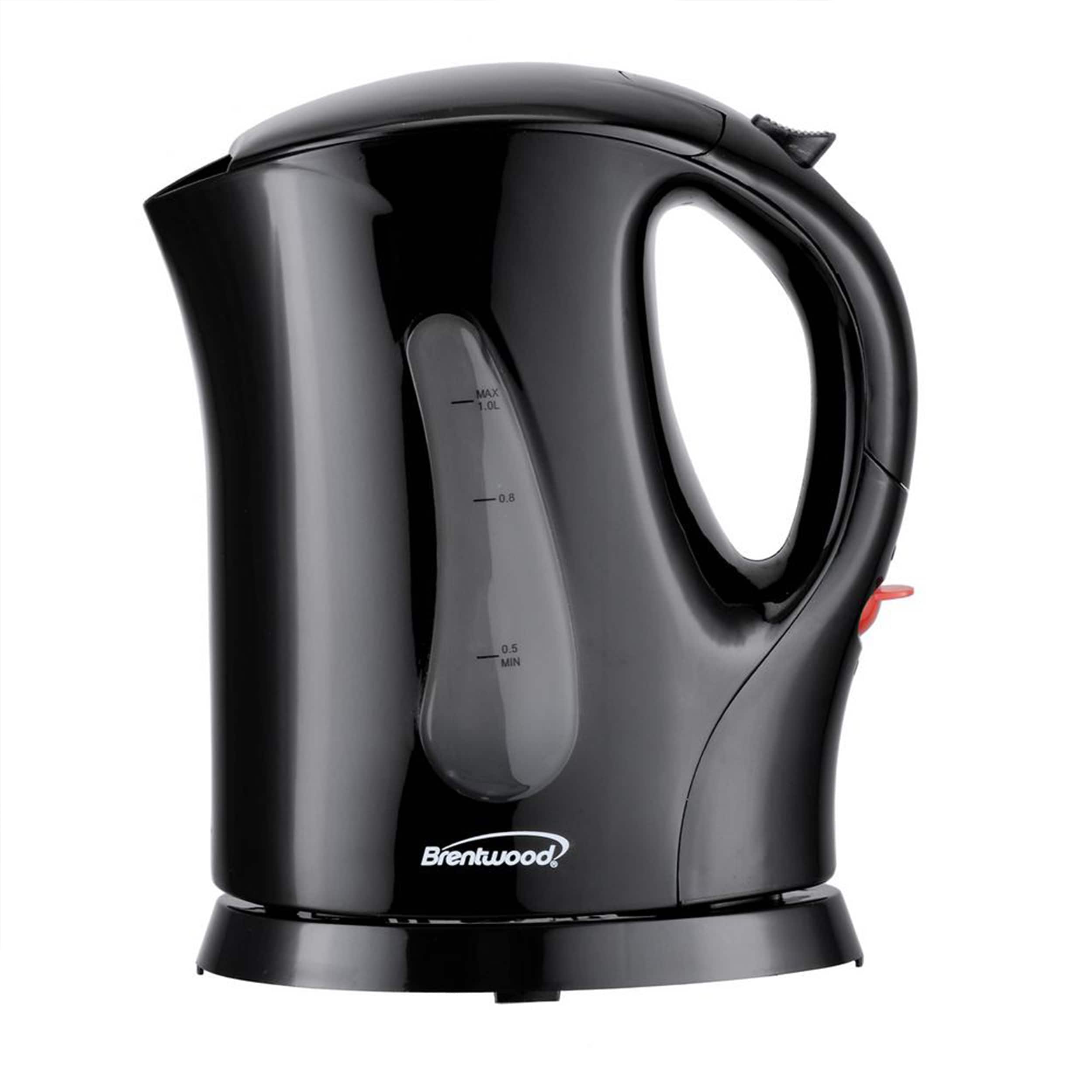 Brentwood - 4 Cup 900 Watt Cordless Electric Tea Kettle With Removable Mesh Filter - Black