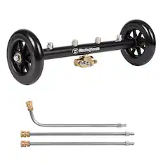 Front. Westinghouse - 16 in. 4400 PSI Undercarriage Cleaner and Water Broom for Pressure Washers - Black.