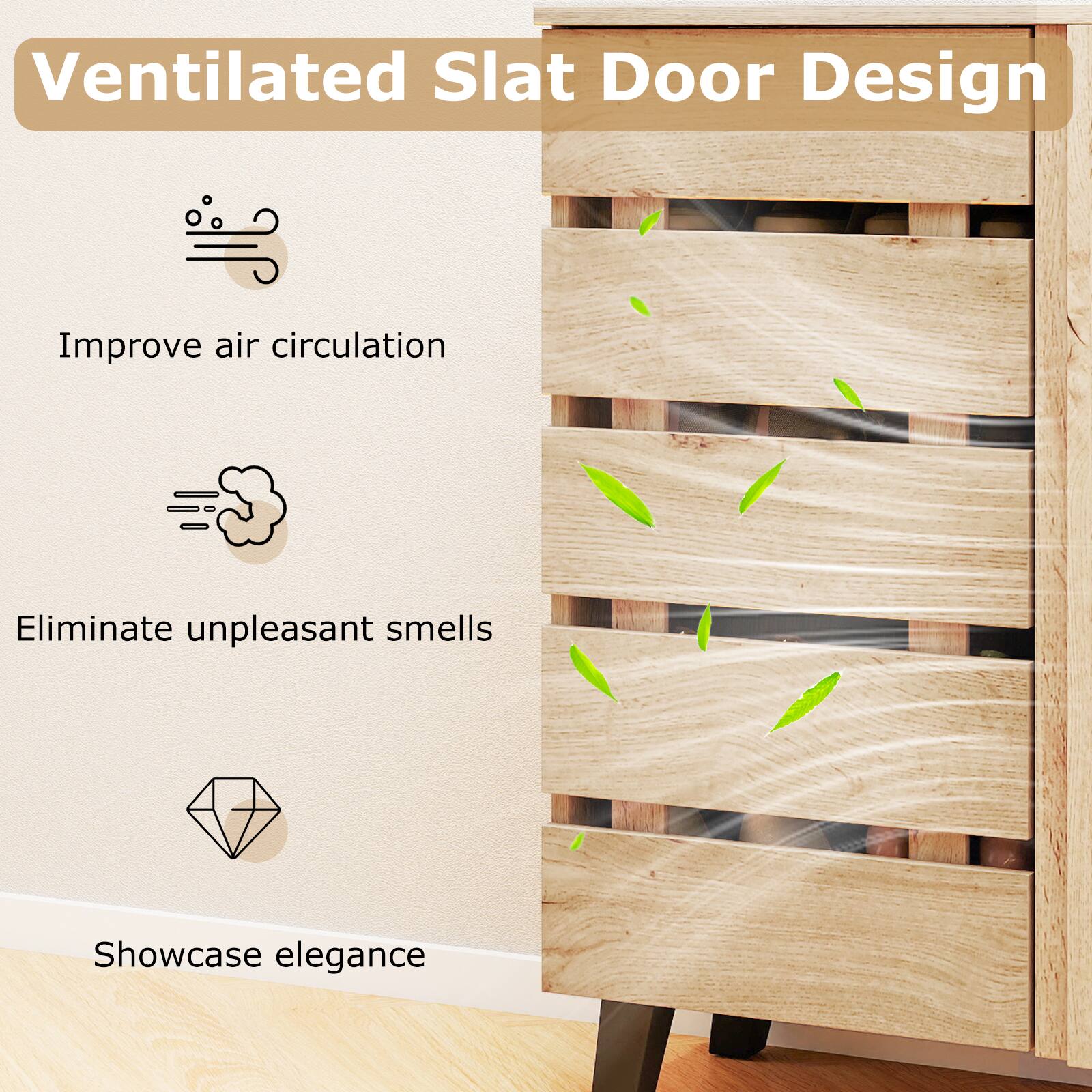 Ventilated Slat Door Design

- Improve air circulation
- Eliminate unpleasant smells
- Showcase elegance