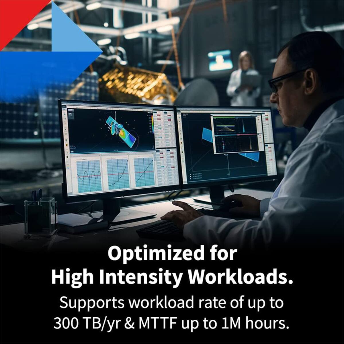 Optimized for High Intensity Workloads. Supports workload rate of up to 300 TB/yr & MTTF up to 1M hours.