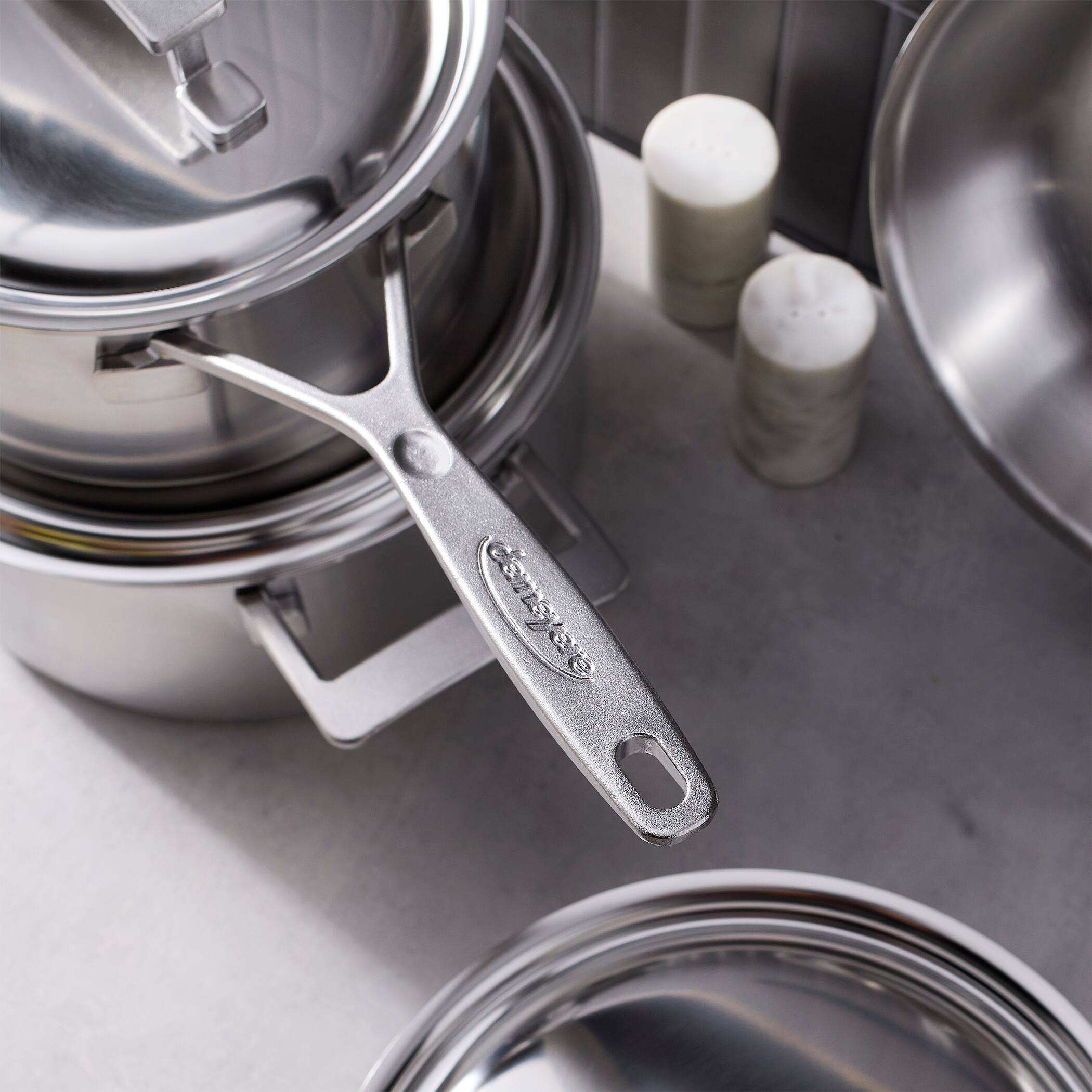 Alt View 6. Demeyere - Demeyere Industry 5, 7 pc Cookware Set, 5 Ply Made in Belgium - Stainless Steel.