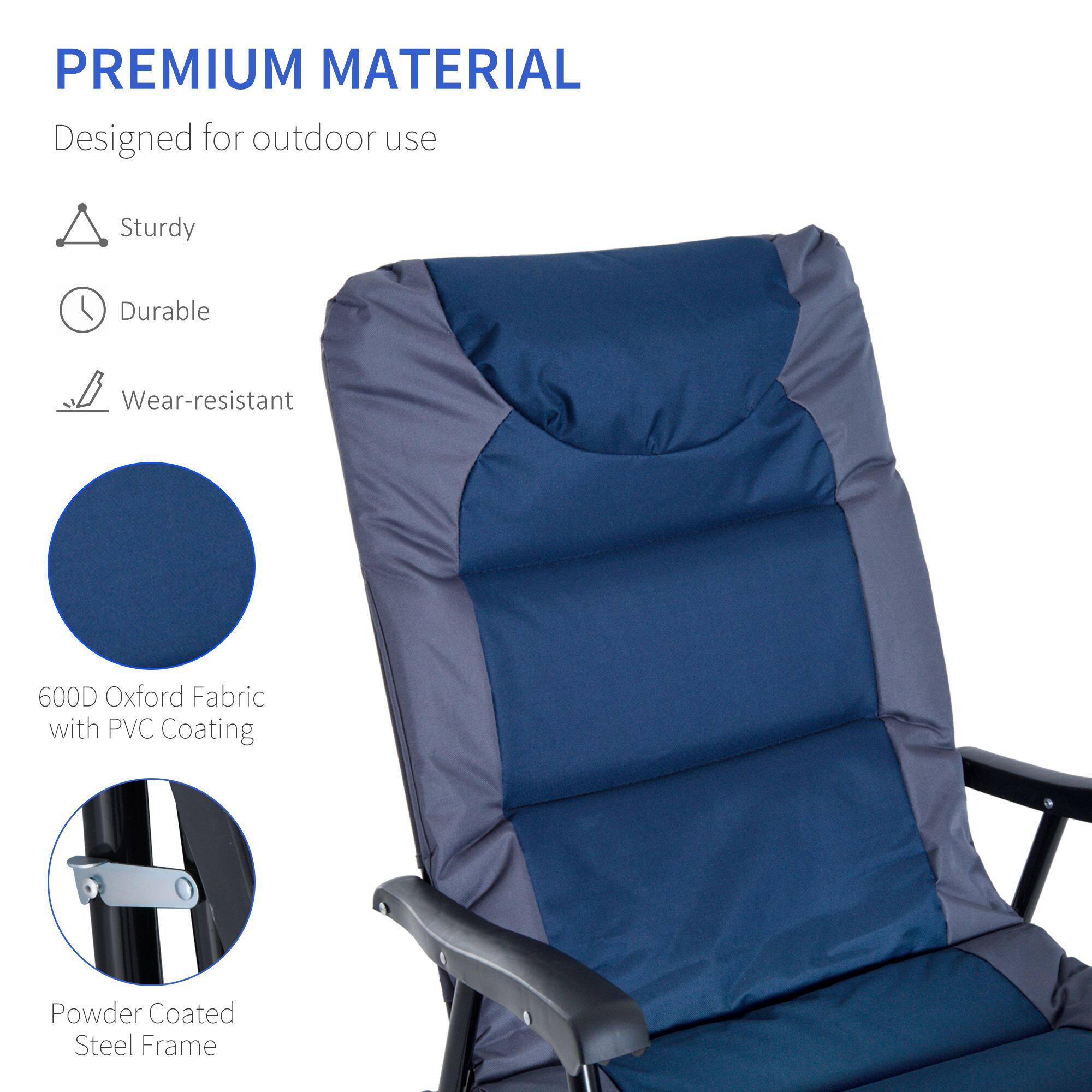 PREMIUM MATERIAL
Designed for outdoor use
Sturdy
Durable
Wear-resistant
600D Oxford Fabric with PVC Coating
Powder Coated Steel Frame