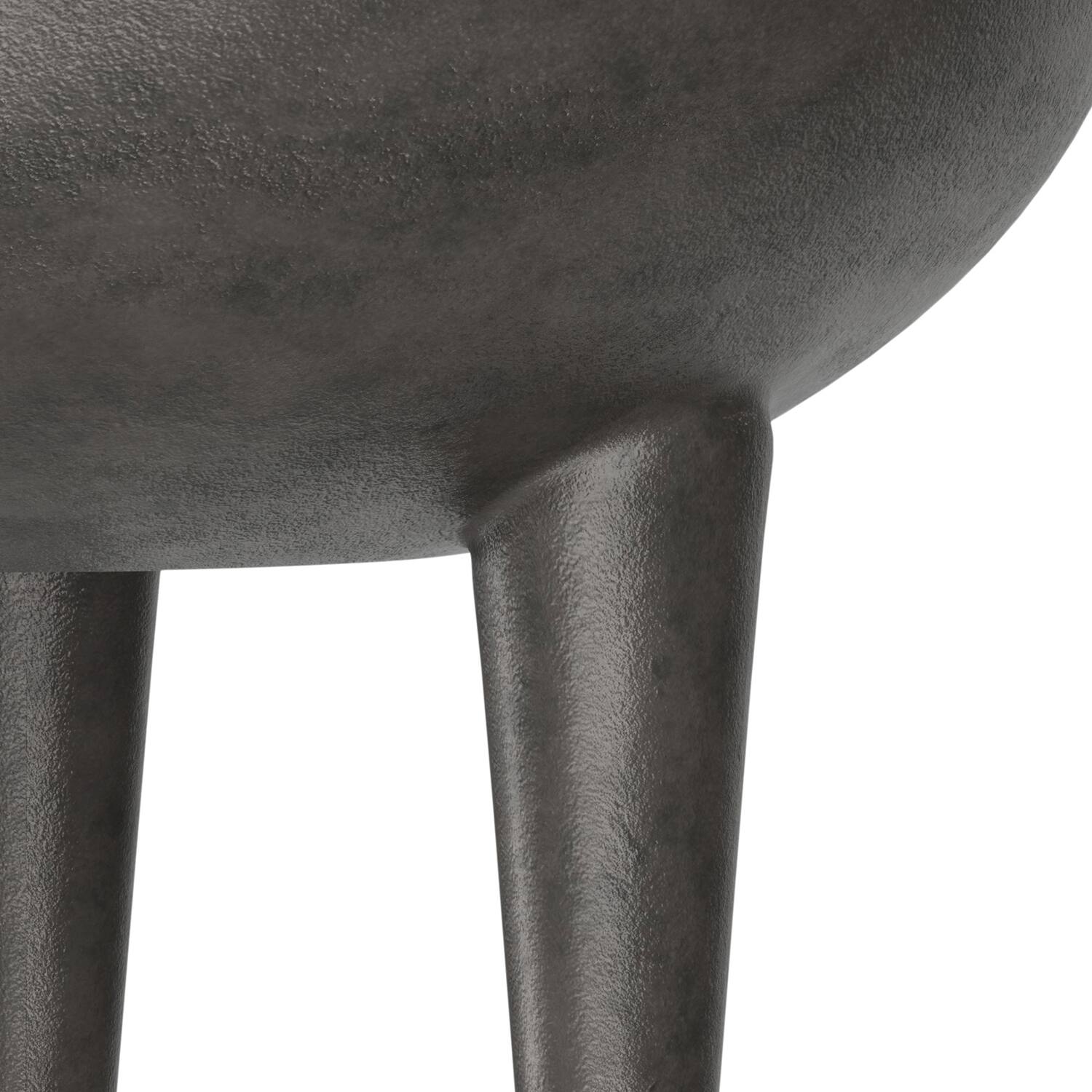 Alt View 4. Simpli Home - Otto Contemporary 21 inch Wide Cast Aluminum Side Table in Graphite, Fully Assembled - Graphite.