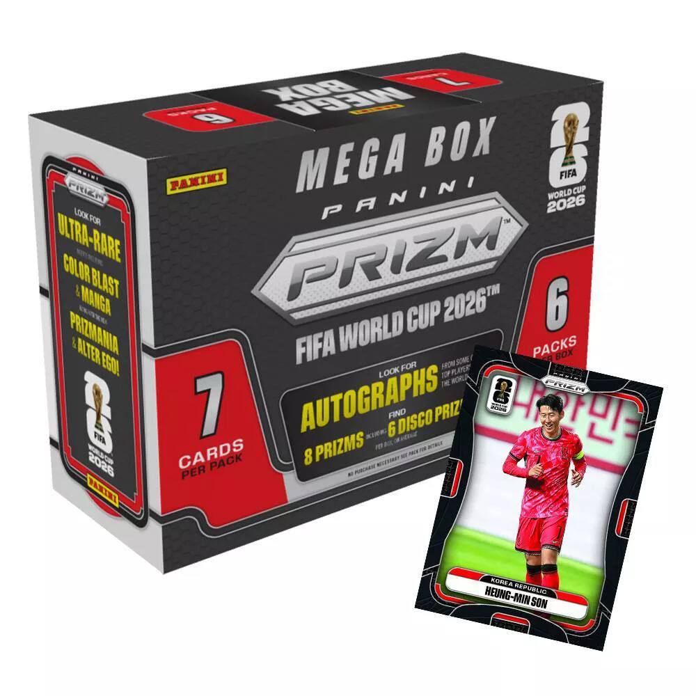 BOX L 9 MEGA BOX FIFA PITIEM II WORLD CUP LOOK FOR PANINI 2026 NITRA-RARE COLOR PRIZM MANGA BLAST 2026TH 6 PRIZIMANIA WORLD CUP ALTER FIFA PACKS BOX EGO! LOOK FOR FROM PRIZM 7 AUTOGRAPHS. 6 - FIND PRIZ 2020 6 DISCO 2026 CARDS PACK 8 PRIZMS PER PACK

KOREA REPUBLIC HEUNG-MIN SON