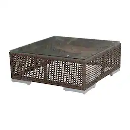 Panama Jack Outdoor - Soho Coffee Table with Glass - Brown