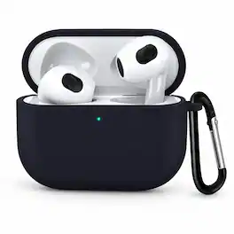 Entronix - Soft-Touch Liquid Silicone Case for AirPods 4th/ 5th Generation - Black