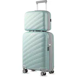 LUGGEX - 20"/14" Carry on Luggage Lightweight Suitcase 2 Piece with Spinner Wheels - LX-EX - Mint
