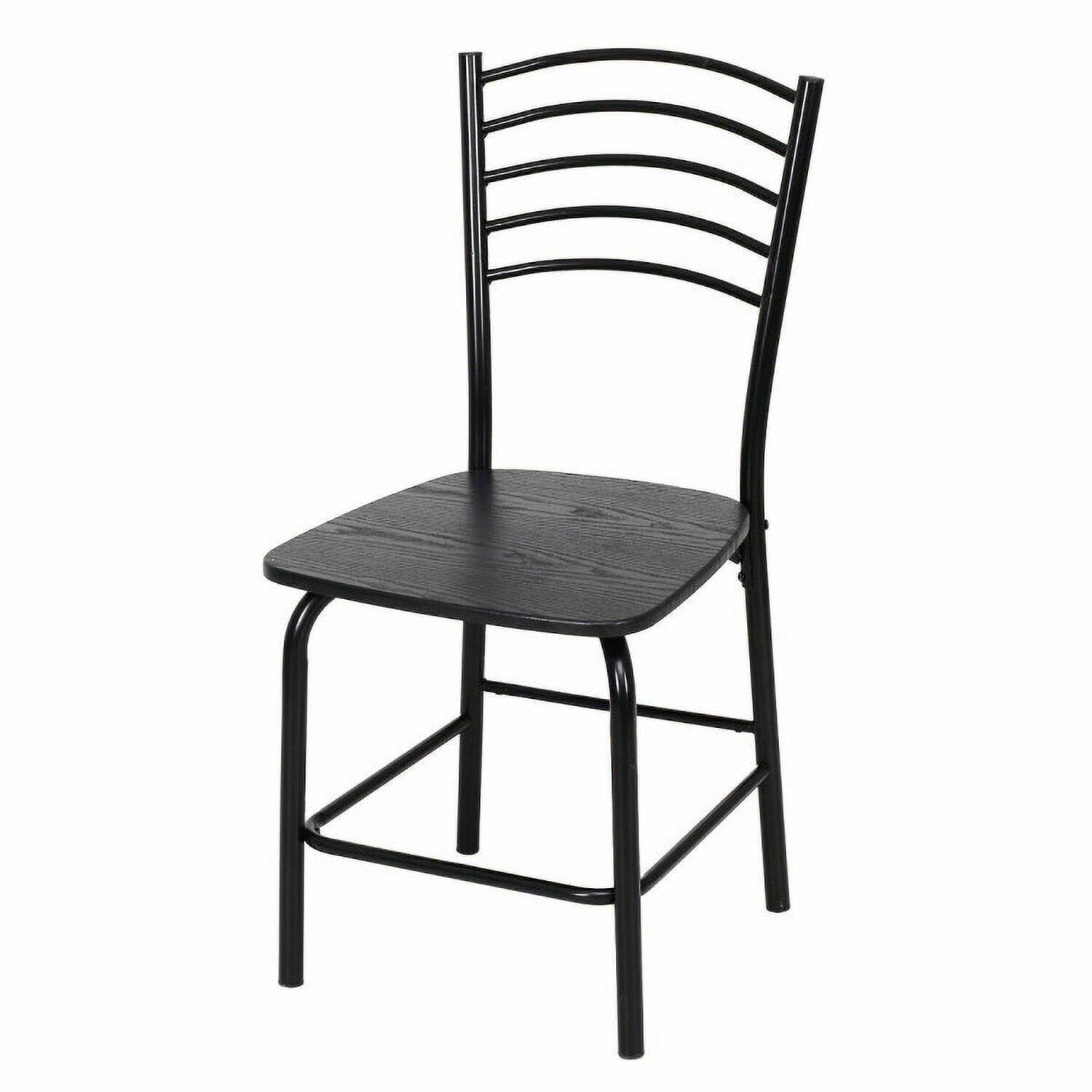Alt View 2. Pefilos - 5 Pieces Wood Rectangular Dining Table Set, Dining Room Table, Modern Dining Set for Home, Kitchen, Dining Room - Black.