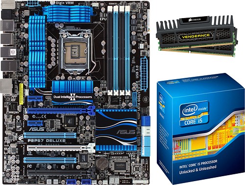 fundament Ondenkbaar lont Best Buy: Intel® Unlocked Core™ i5-2500K Processor, ASUS Deluxe ATX  Motherboard and Corsair Vengeance 8GB Memory Bundle I5-2500K -P8P67DEL-8GBBNDL