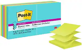 Post-it - Super Sticky Pop-up Notes, 3" x 3", Supernova Neons Collection, 90 Sheet/Pad, 10 Pads/Pack (R330-10SSMIA) - Aqua Splash, Acid Lime, Guava