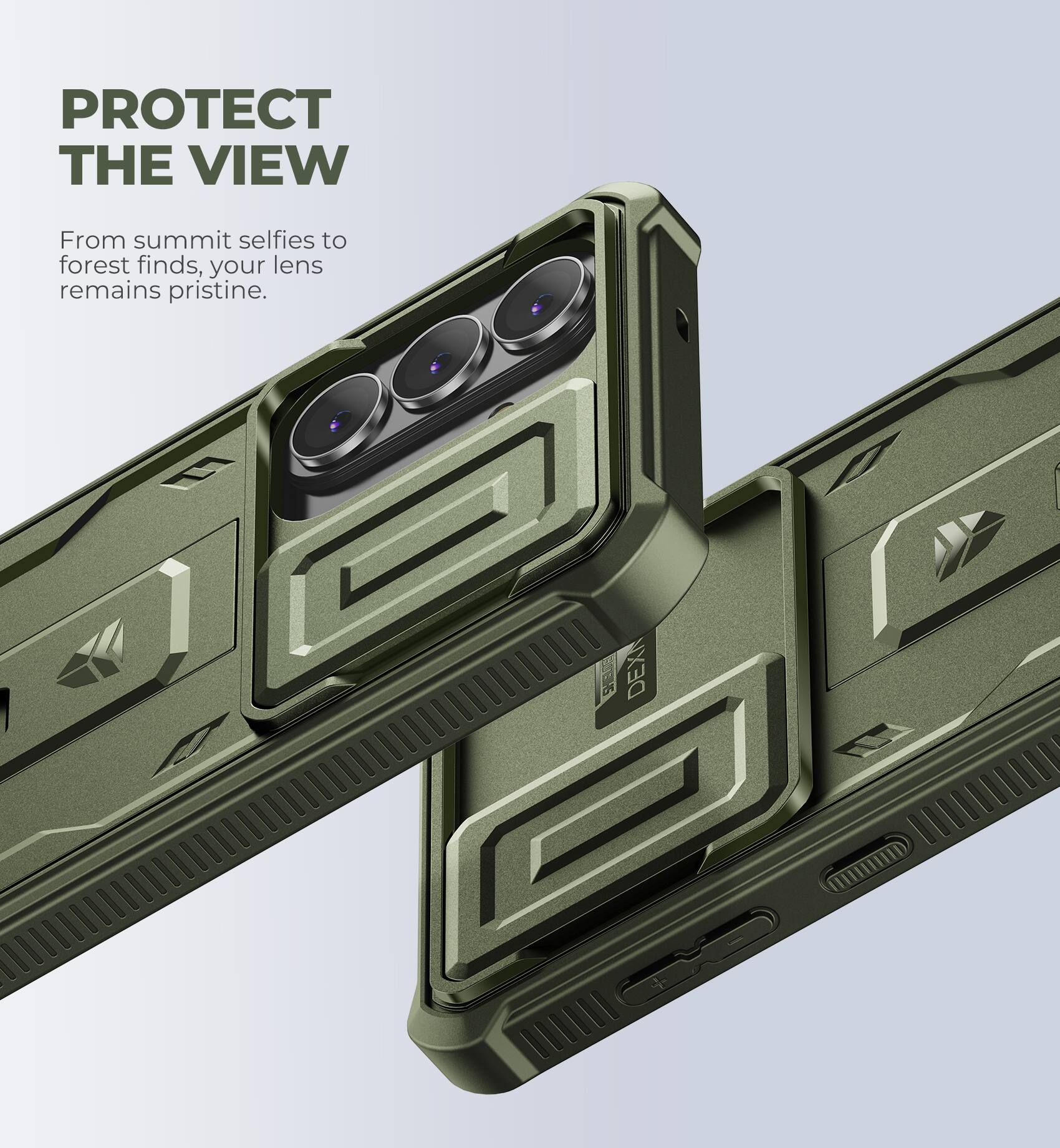 PROTECT THE VIEW  
From summit selfies to forest finds, your lens remains pristine.  
EDEX