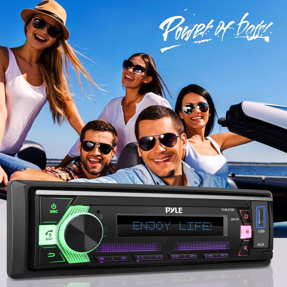 Power of Bass!

PYLE  
PLML5100  
ENJOY LIFE!  
DSP OFF  
USB  
AUX  
SRC  
BND  
1 2 3 4 5 6  
VOL  
INT  
1A - V2  
306 2.M DLL