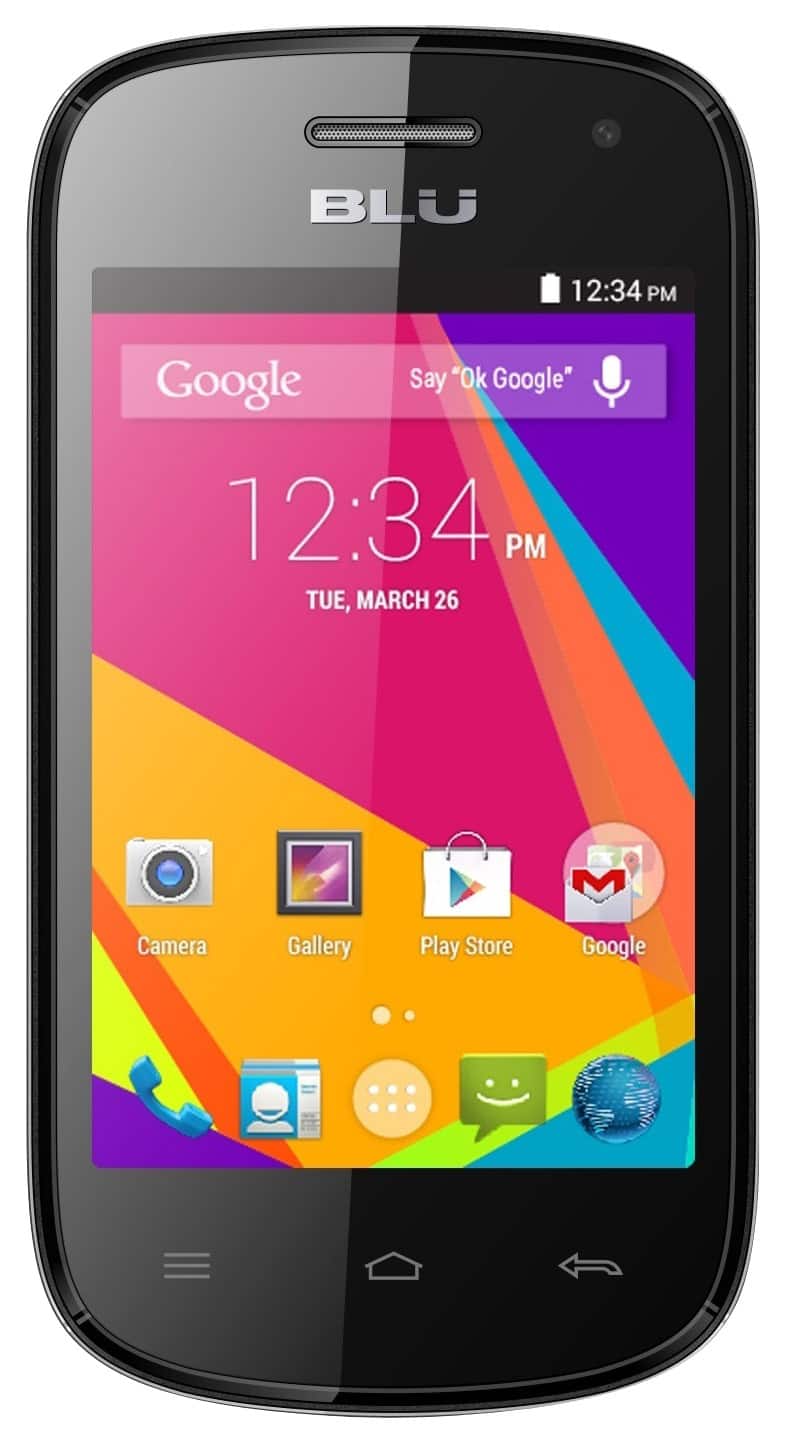 Front. BLU - Dash 3.5 II 4G Cell Phone (Unlocked) - Black.