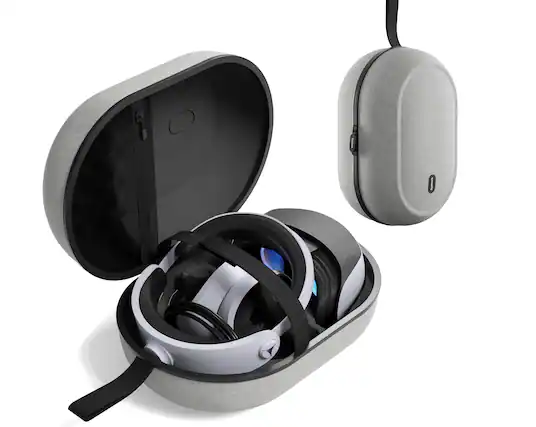 Front. Syntech - Extra Large Hard Carrying Case Compatible with Meta Quest 3S/Oculus Quest 3/2/Pro/Pico4 VR Headset Elite Strap, Gray - Gray.