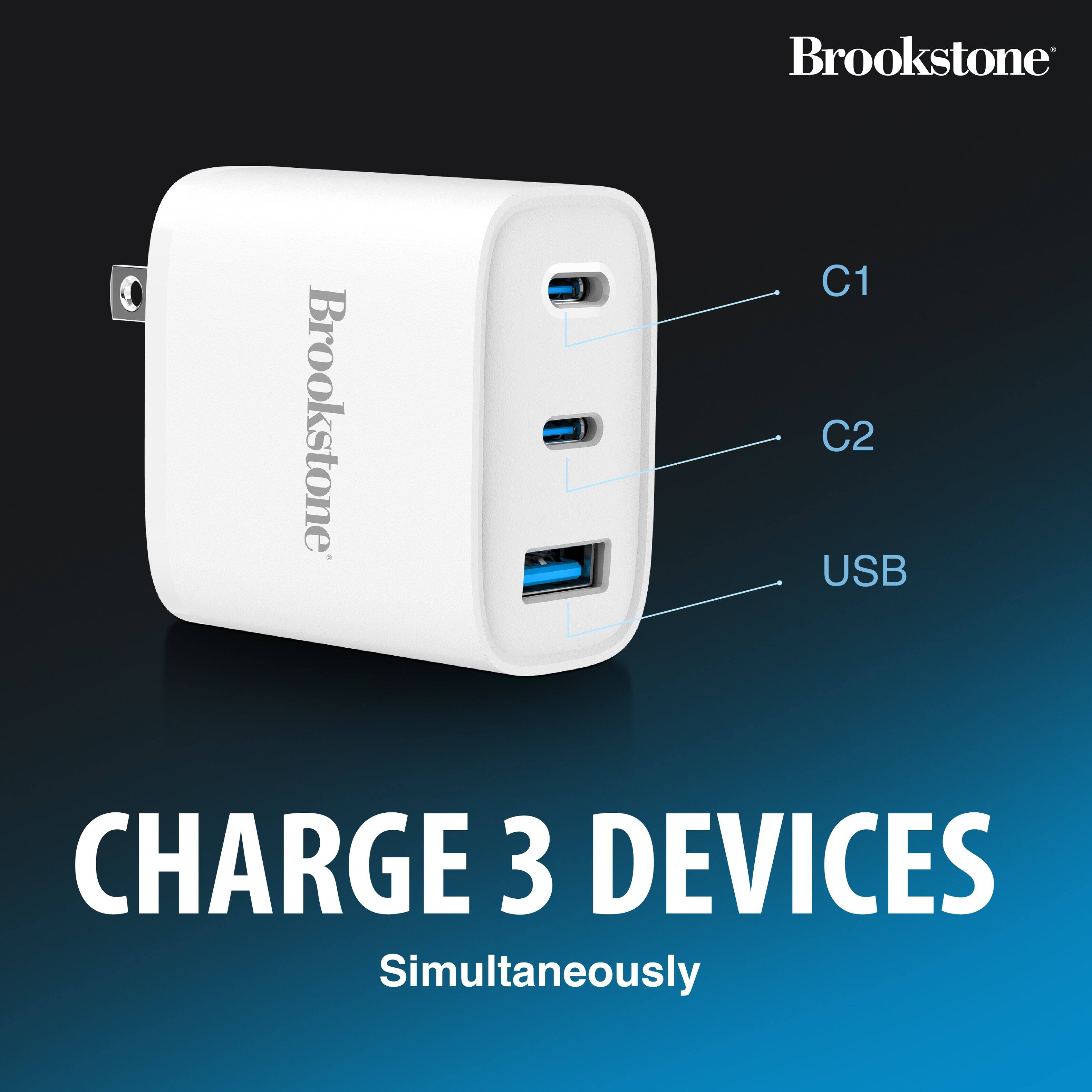 Brookstone C1 C2 USB CHARGE 3 DEVICES Simultaneously