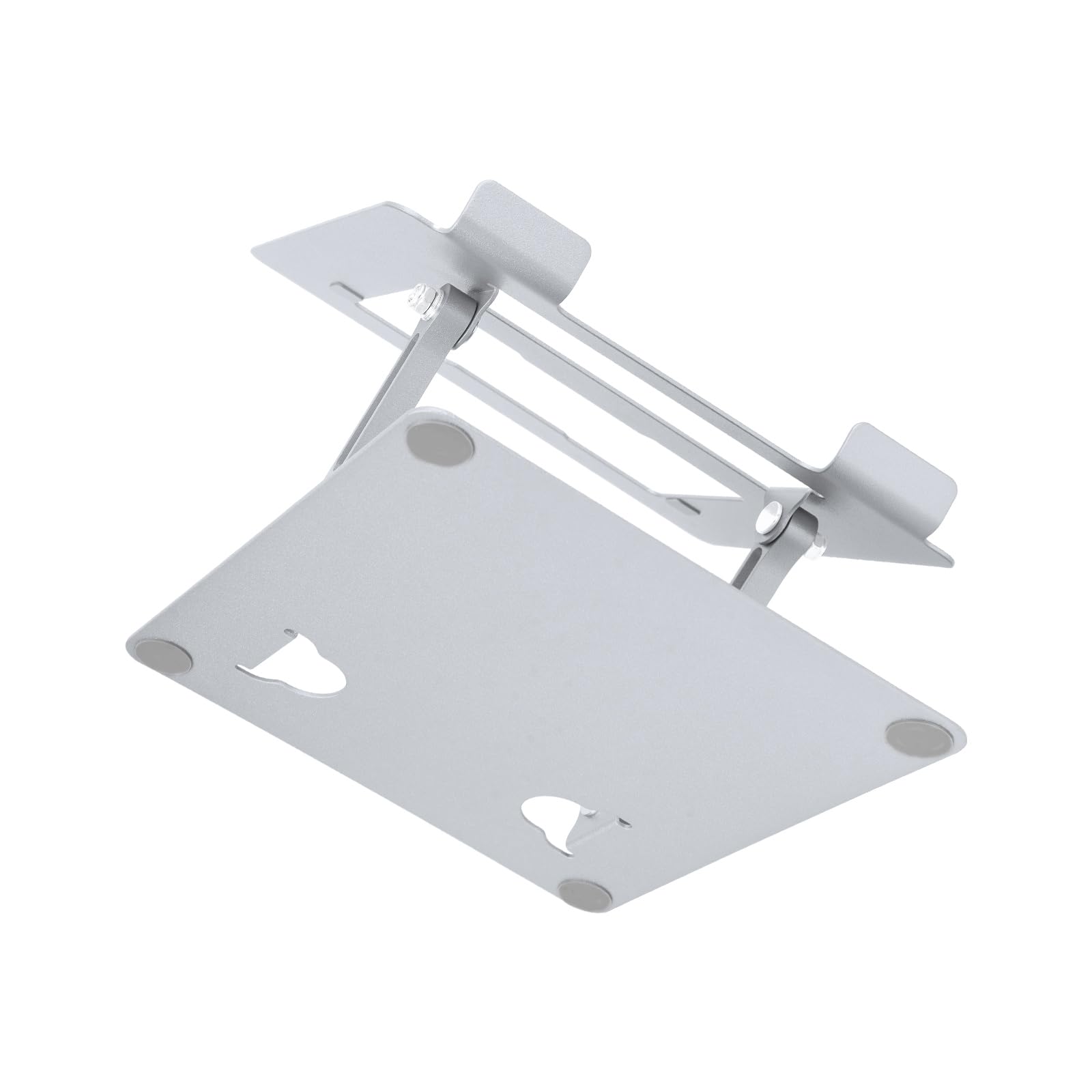 Back. HongFei - Ergonomic Laptop Stand for Desk, Adjustable Fits All Laptops and Notebooks up to 17 Inch Aluminum Alloy, Steel. - Silver.