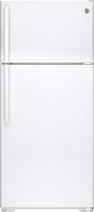 GE - 15.5 Cu. Ft. Frost-Free Top-Freezer Refrigerator - White - Front_Standard
