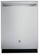 GE - 24" Tall Tub Built-In Dishwasher with Stainless Steel Tub - Stainless Steel - Larger Front
