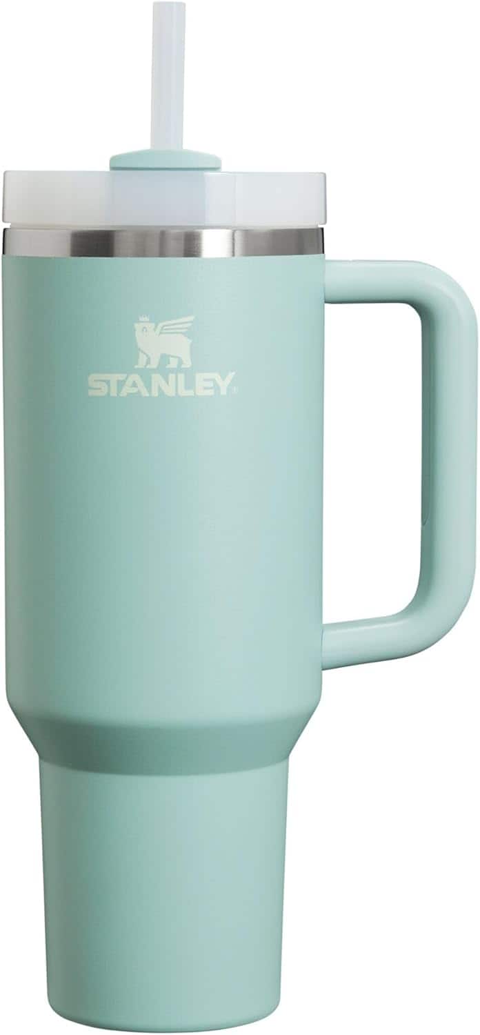 Front. Stanley - Stanley Quencher H2.0 Tumbler with Handle & Straw 40 oz | Seafoam - Seafoam.