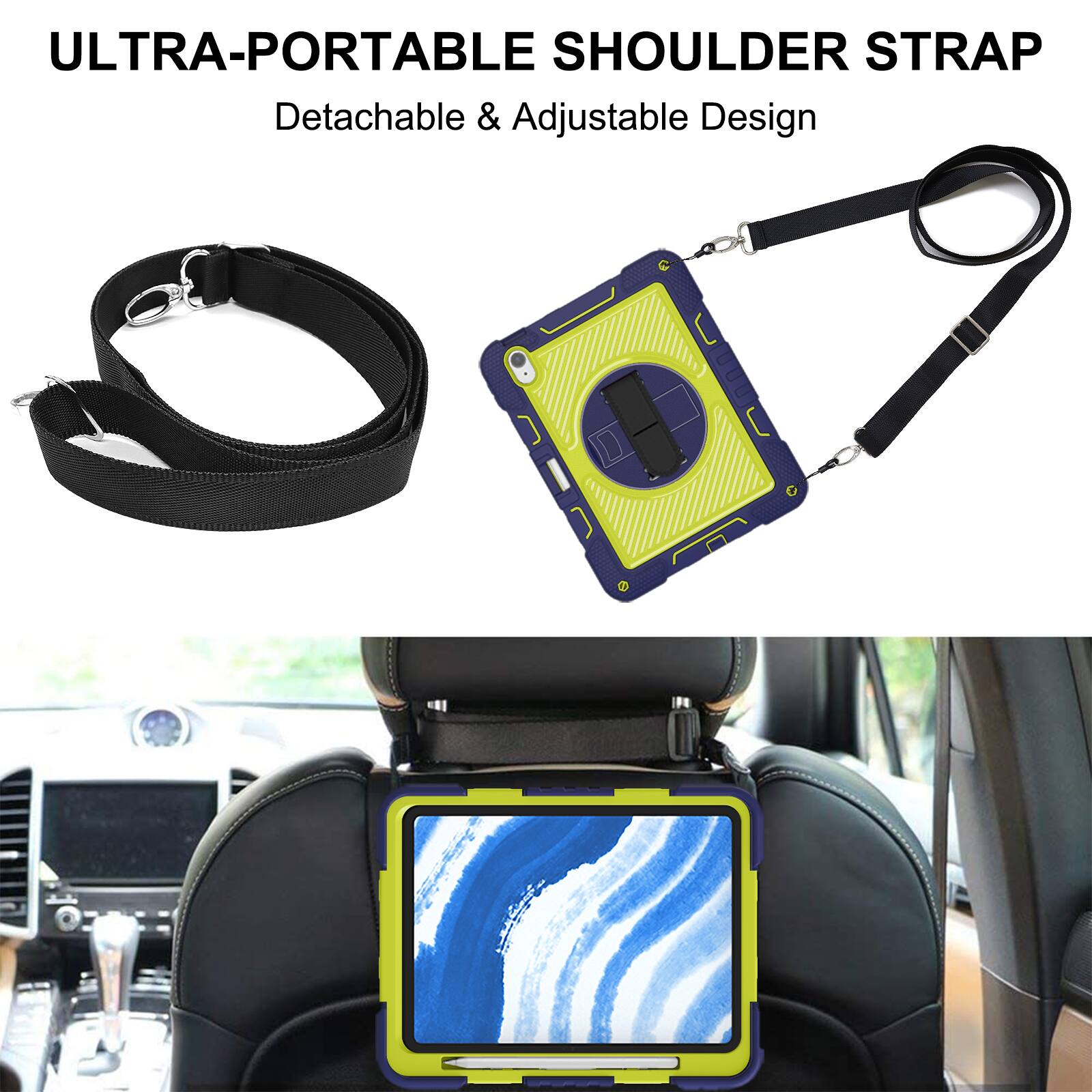 ULTRA-PORTABLE SHOULDER STRAP  
Detachable & Adjustable Design