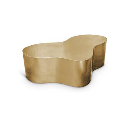 Front. Meridian Furniture - Tevere Gold Coffee Table - Gold.