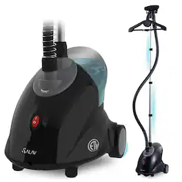 SALAV - Continuous Steam Upright Standing Garment Steamer with Extra Large Water Tank - Black