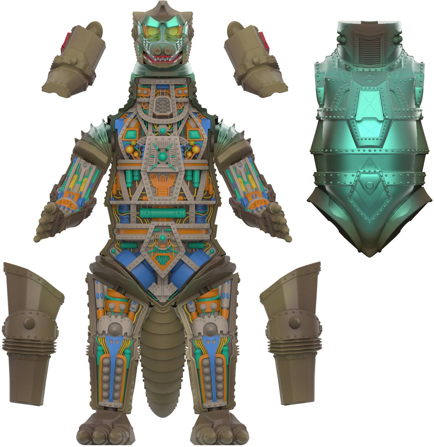 Alt View 4. Super7 - Super7 - Toho - Super Cyborg Wv2 - Mechagodzilla (Vintage Toy)   - COLLECTIBLES - Multicolor.