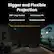Bigger and Flexible Projection
200" Large Screen
8-point Corner Fit
Auto Screen Fit
Vertical Lens Shift