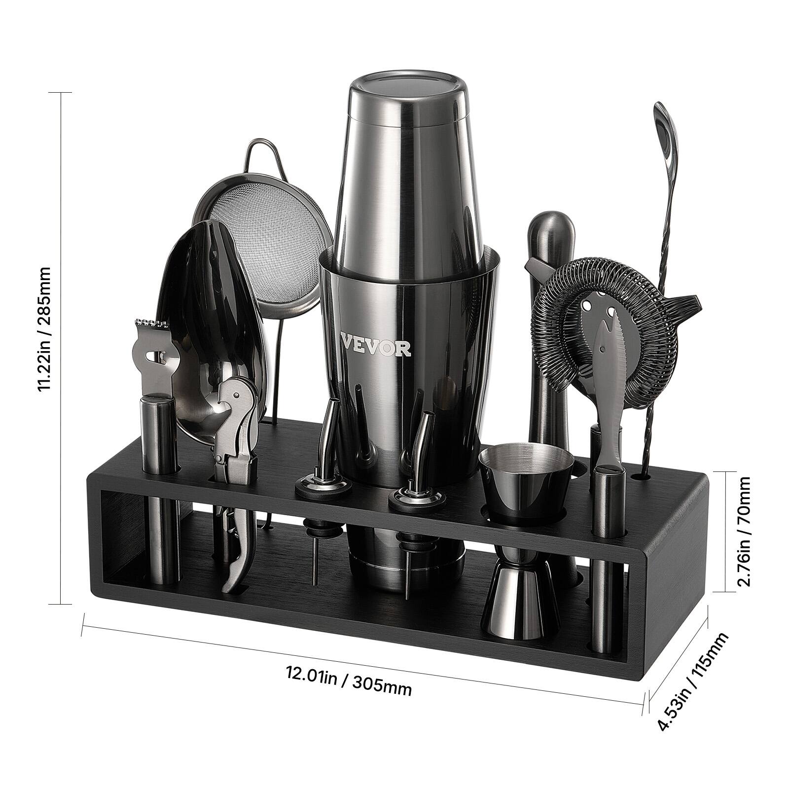 - 11.22in / 285mm
- 12.01in / 305mm
- 4.53in / 115mm
- 2.76in / 70mm