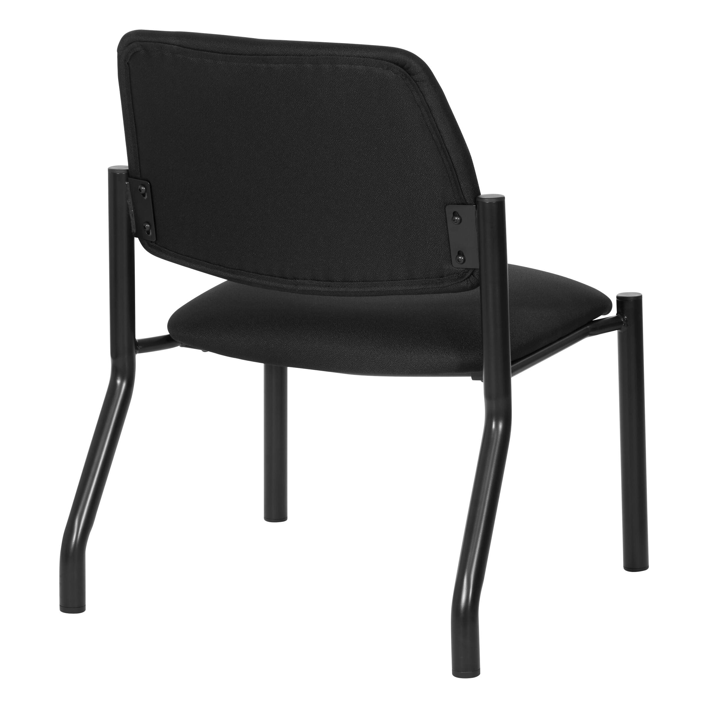 Back. Office Star Products - Big & Tall Office Guest chairs - Icon Black Fabric.
