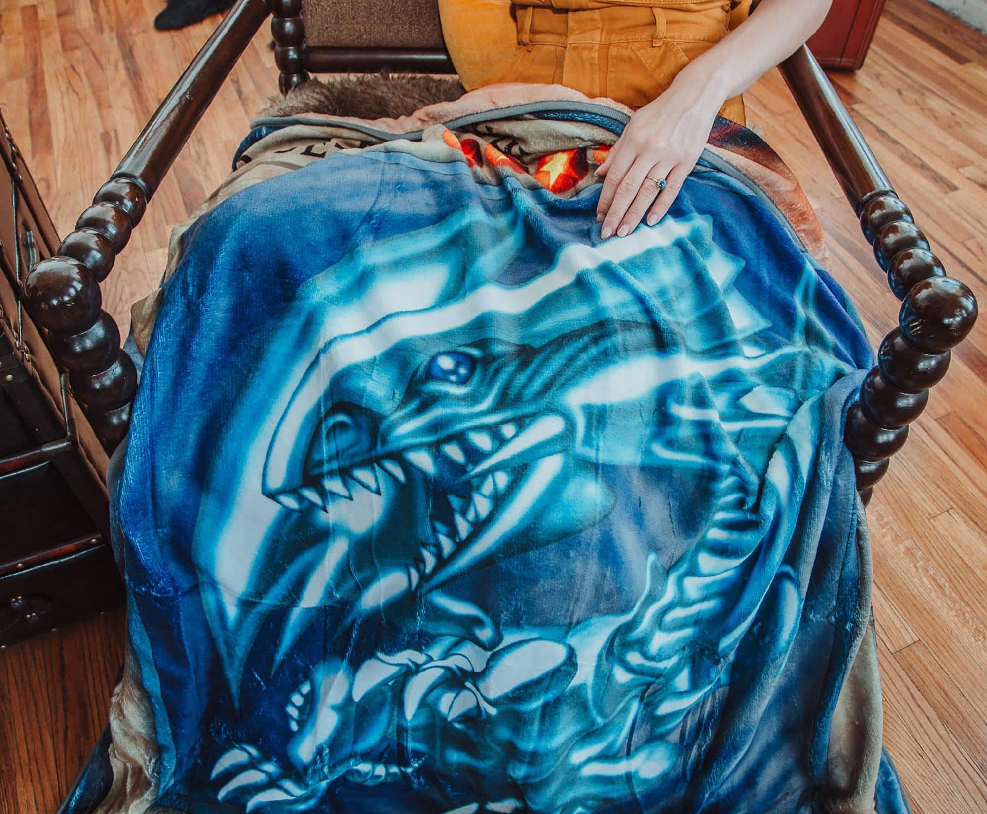 Surreal Entertainment Yu Gi Oh! Blue Eyes White Dragon Card Fleece
