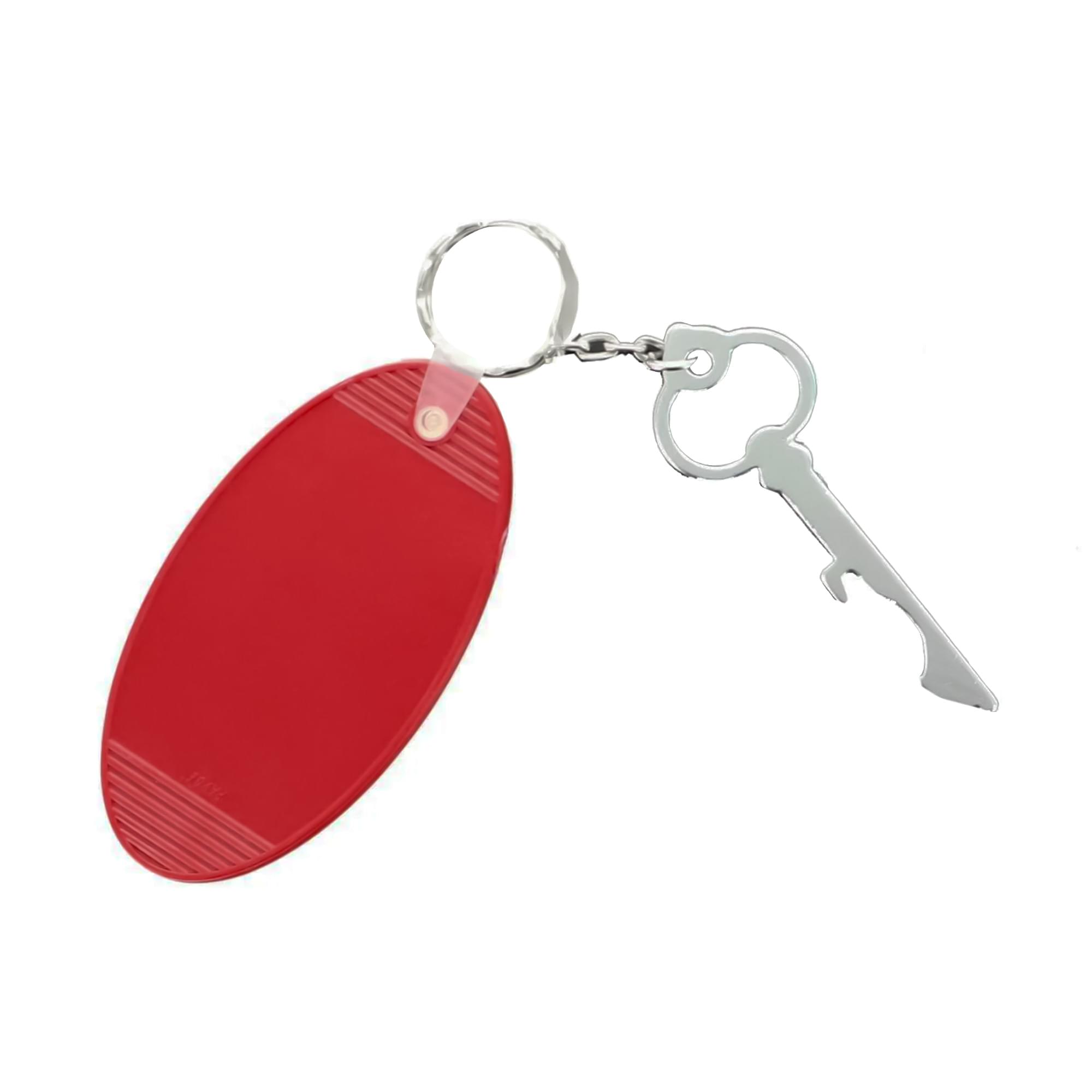 Alt View 1. Crowded Coop - Retro Motel Key Fob - KY Korral Red - Red.