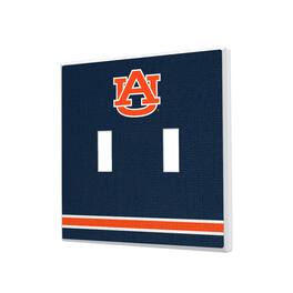 Keyscaper - Auburn Tigers Stripe Design Double Toggle Light Switch Plate - Multicolor