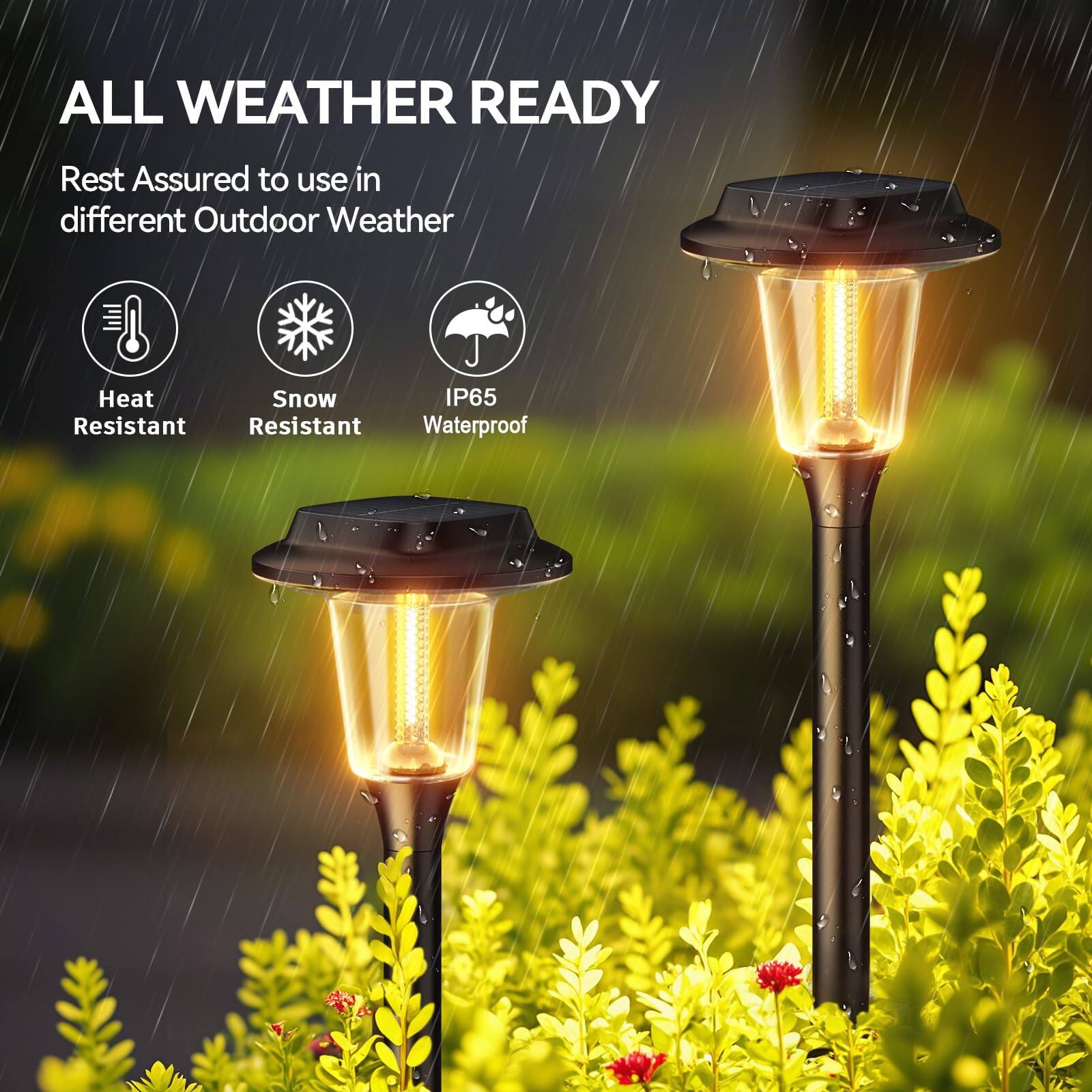 ALL WEATHER READY

Rest Assured to use in different Outdoor Weather

- Heat Resistant
- Snow Resistant
- IP65 Waterproof