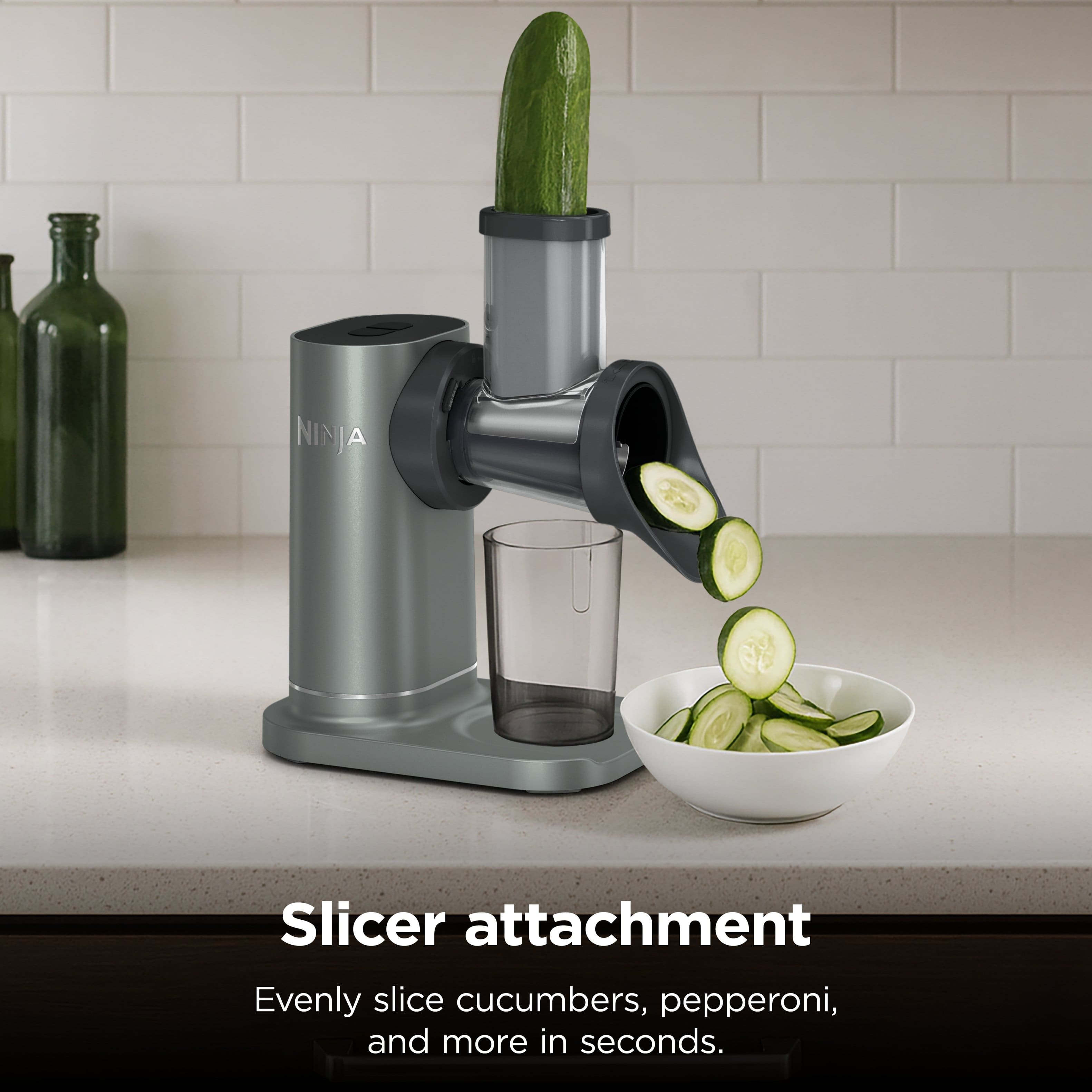 Ninja NeverClog 3 in 1 Juicer, Slicer, Shredder Gray - Best Buy