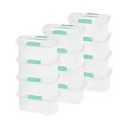 Front. Sterilite - Sterilite 18748606 Medium Nesting ShowOffs Clear File Box w/ Latches (12 Pack).