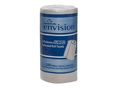 Pacific Blue Basic - Recycled Paper Towels, 2-ply, 250 Sheets/Roll, 12 Rolls/Carton (28290) - Brown price history on PriceWatchPro