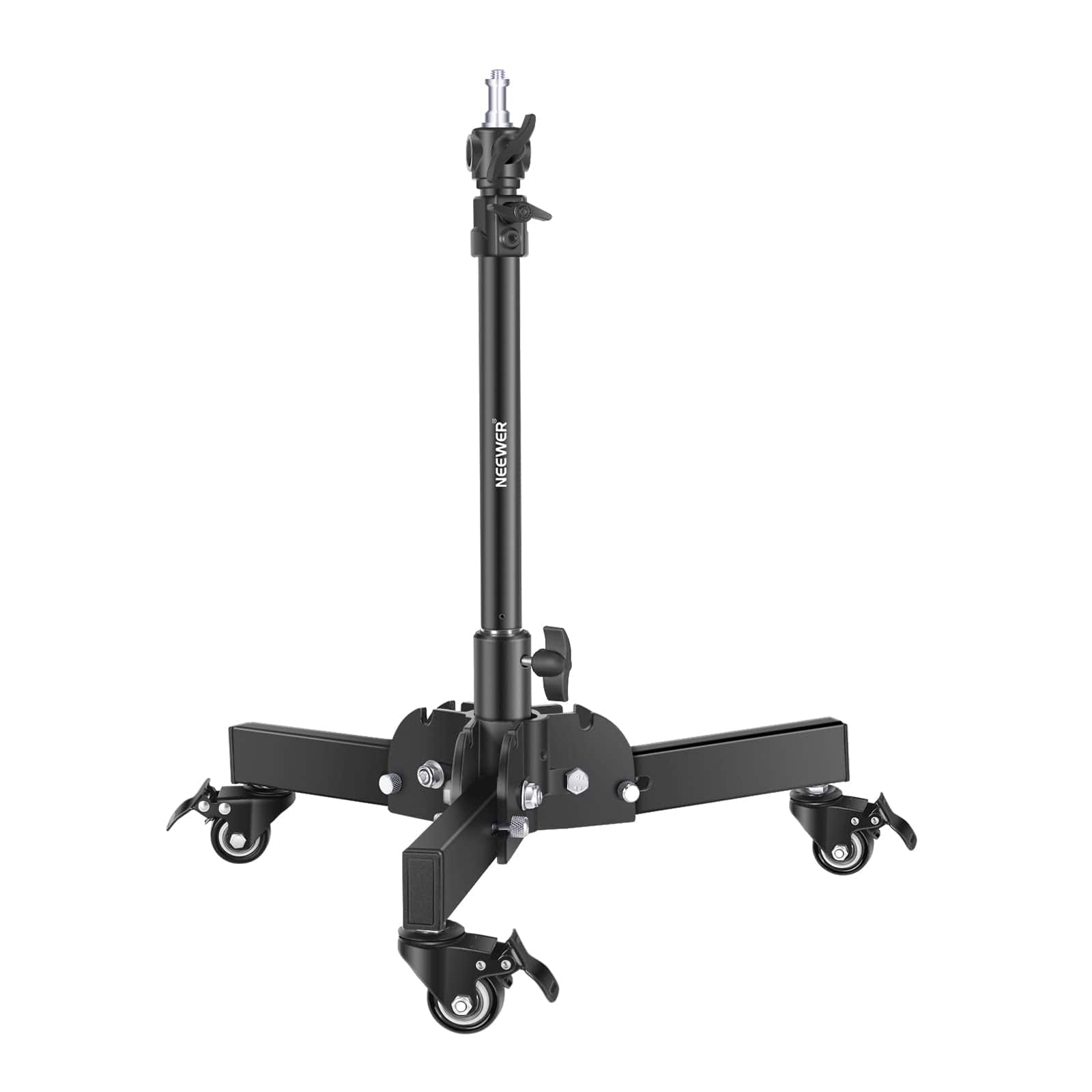Neewer - Heavy-Duty Low-Angle Light Stand with Casters, 2.4ft Max Height