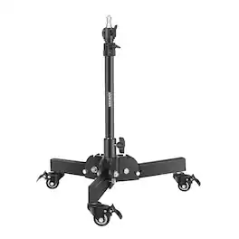 Neewer - Heavy-Duty Low-Angle Light Stand with Casters, 2.4ft Max Height
