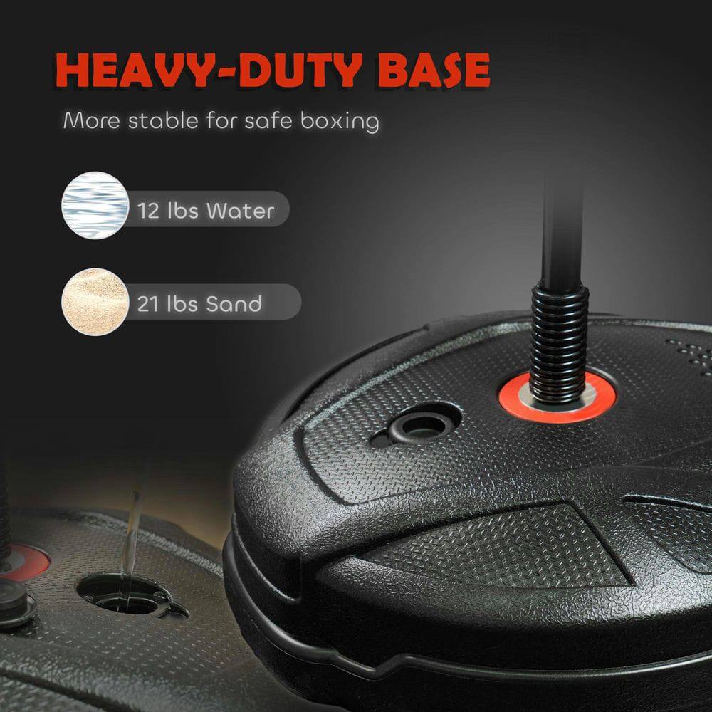 HEAVY-DUTY BASE  
More stable for safe boxing  

12 lbs Water  
21 lbs Sand