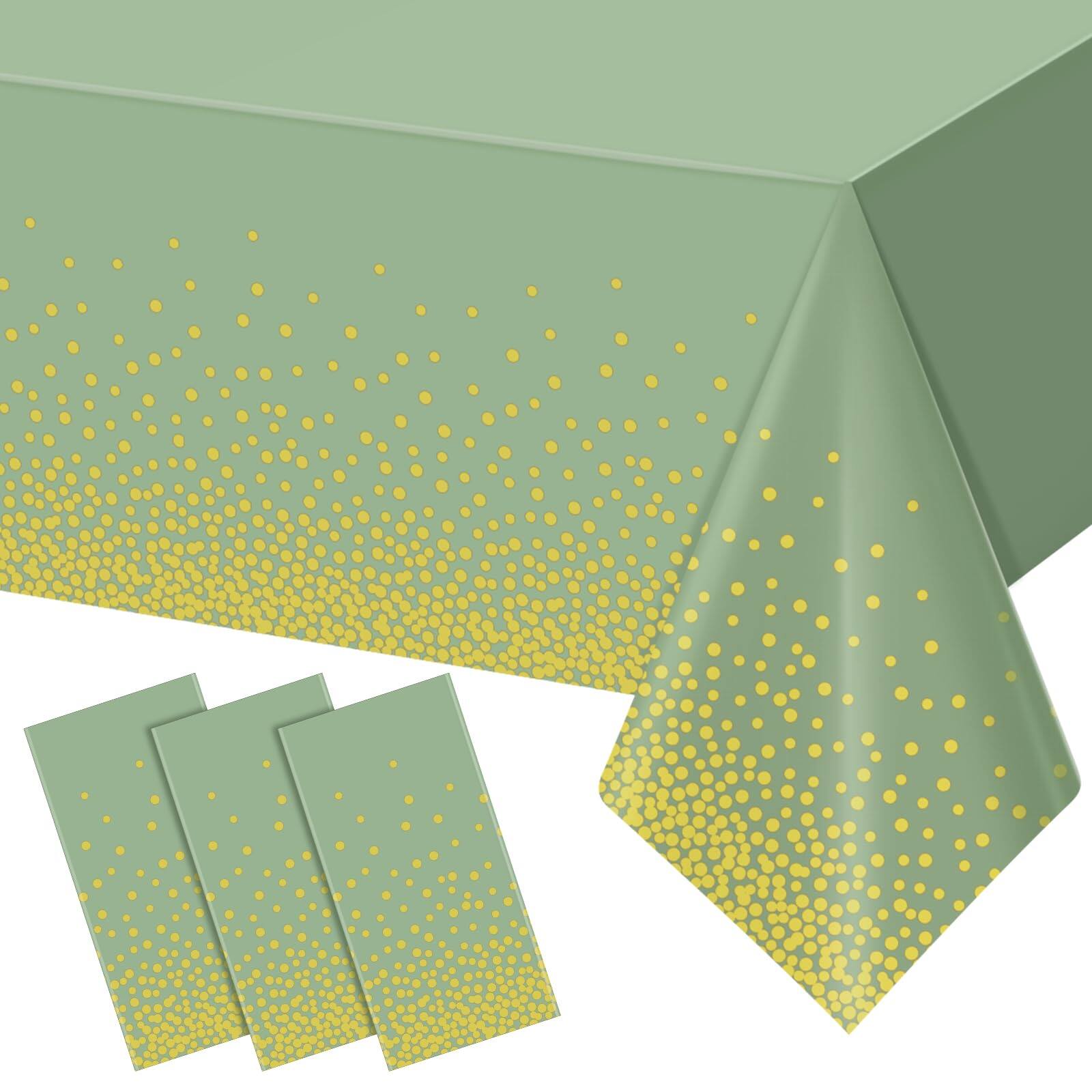 Sage Green and Gold-54x108"(3 Pack)