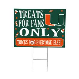 Evergreen Enterprises - Miami Hurricanes 18" x 24" Halloween Treats Outdoor Yard Sign - Multicolor