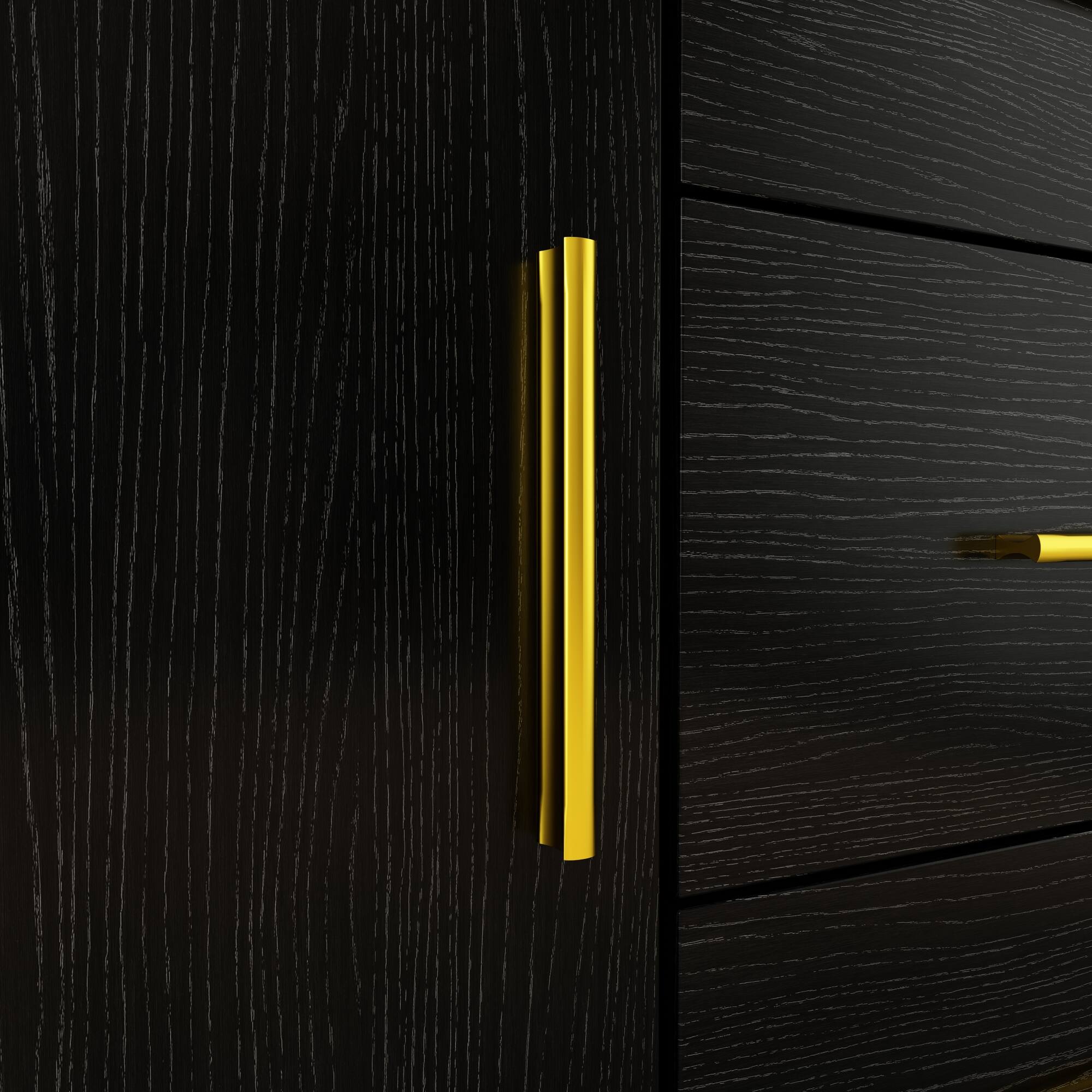 Alt View 4. FUFU & GAGA - FUFU&GAGA Modern Sideboard: Multi - Storage Dining Cabinet with Stylish Accents - Black.