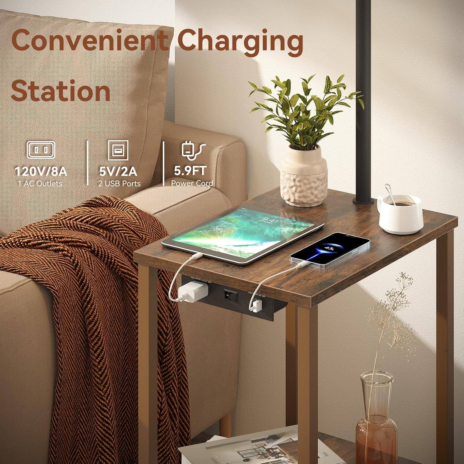 Convenient Charging Station

- 120V/8A 1 AC Outlets
- 5V/2A 2 USB Ports
- 5.9FT Power Cord