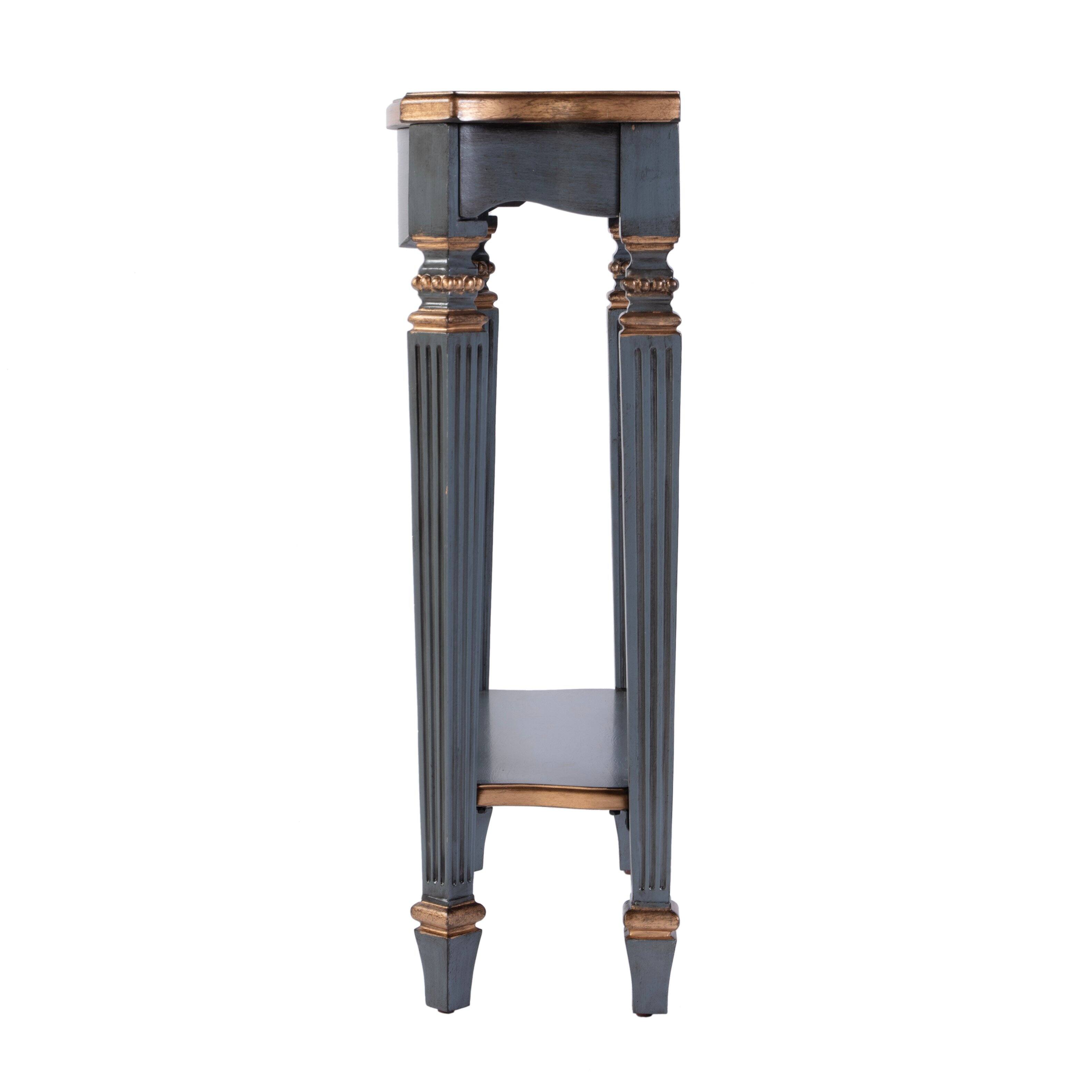 Alt View 2. Butler Specialty - Cheshire 22 in. W Rectangular Wood Ballerina Console Table with Open Shelf - Pastel Blue.