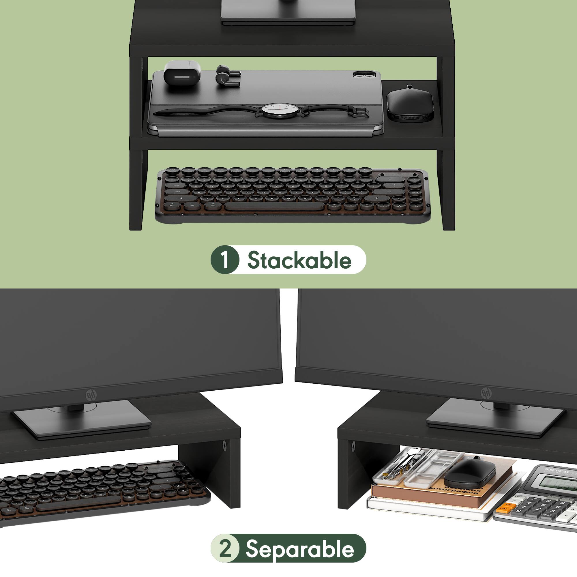 1. Stackable  
2. Separable