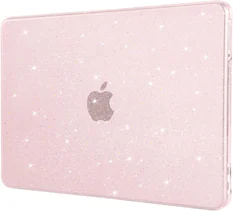 Front. mosiso - Sparkly Glitter Case for MacBook Neo 13 inch A3404 with A18 Pro Chip (2026), Ultra-Thin Crack & Scratch Resistant Cover - Blush.