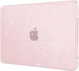 mosiso - Sparkly Glitter Case for MacBook Neo 13 inch A3404 with A18 Pro Chip (2026), Ultra-Thin Crack & Scratch Resistant Cover - Blush